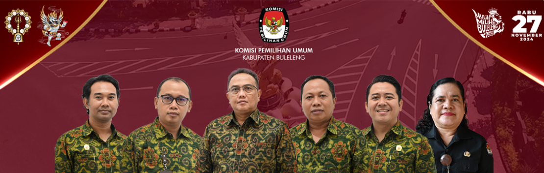 Jajaran Komisioner dan Sekretaris KPU Kabupaten Buleleng