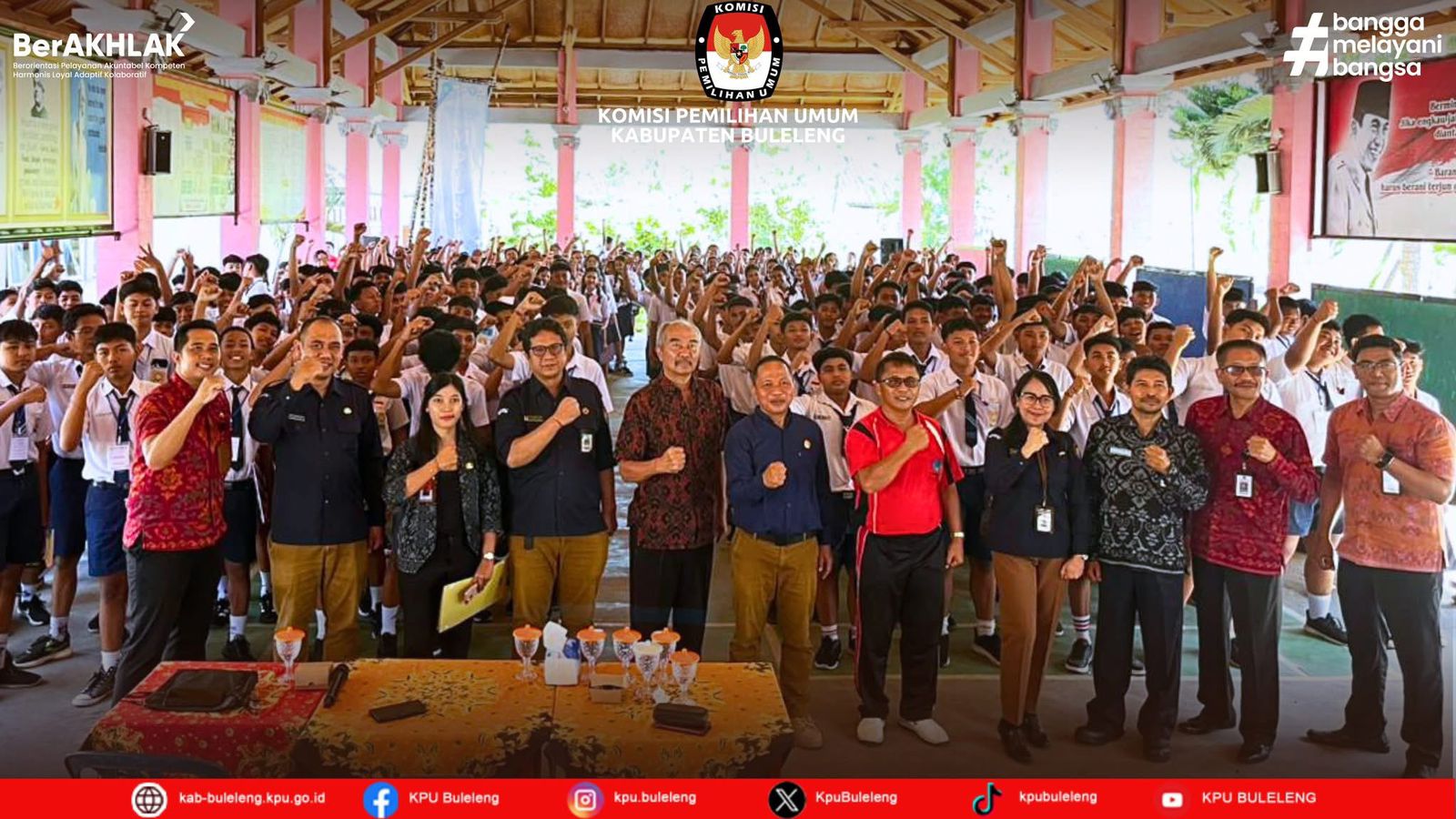Sosialisasi pendidikan demokrasi untuk pemillih pemula tahun 2025 di SMAN 1 Tejakula